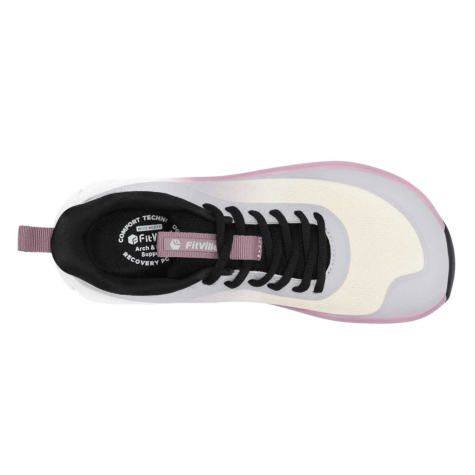 Fitville Women'S Walking Shoes Wide Toe Box Sneakers Non-Slip Athletic Tennis Running Shoes For Swollen Feet Pain Relief