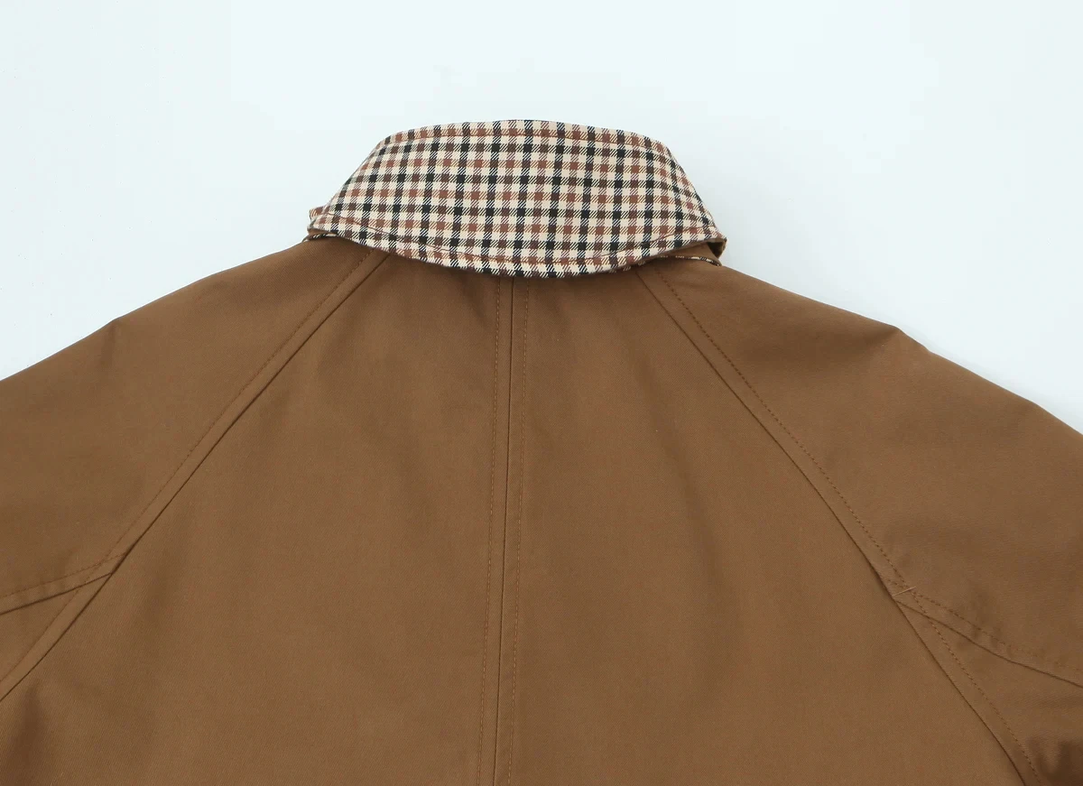 KONDALA Urban Vintage Trench Coat Women's Fall Winter Brown Reversible Wear Long Coat 2025 Fashion Elegant Commute Ladies Coat