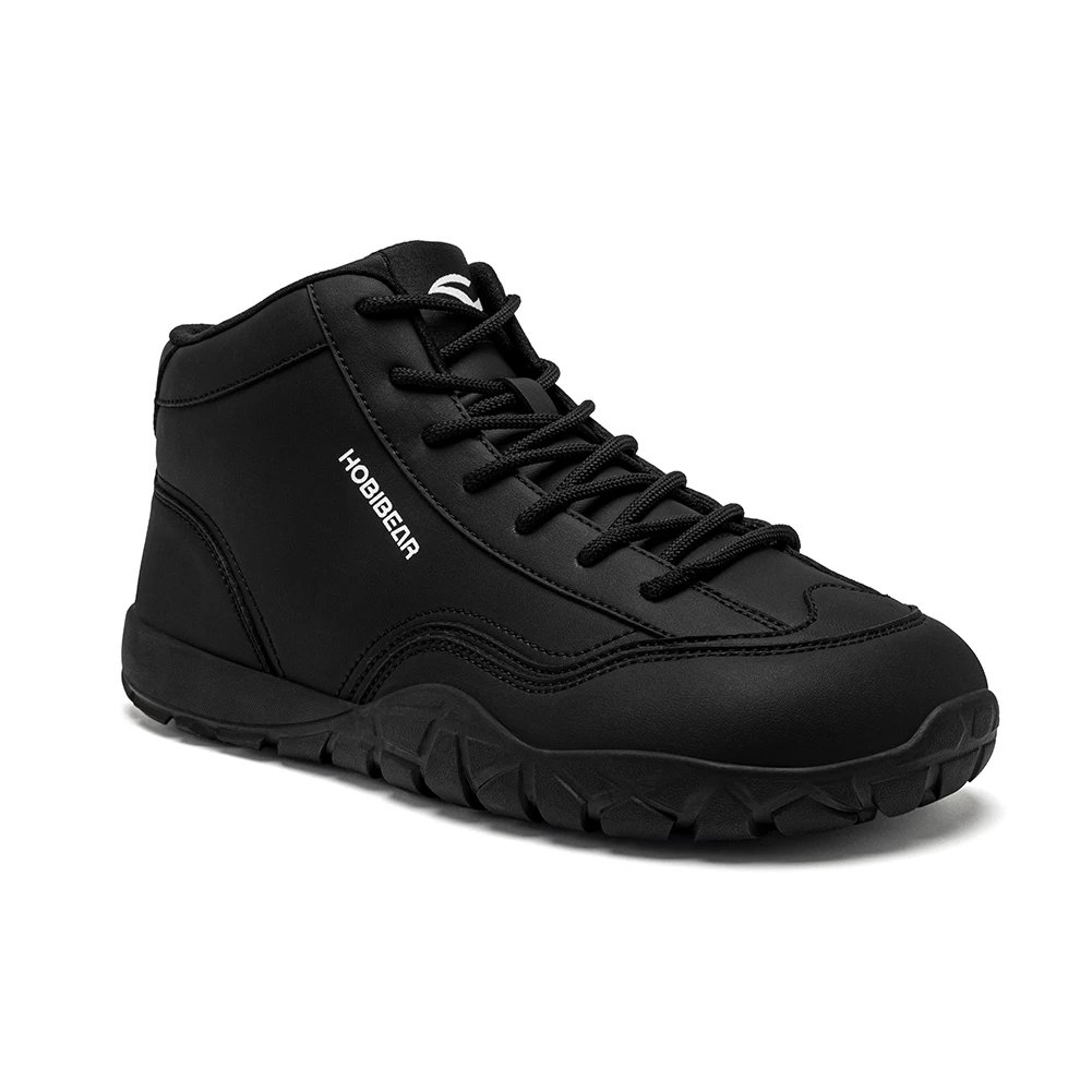 HOBIBEAR Mid-Top Hiking Boots Mens Womens Wide Width Trail Running Sneakers Outdoor Walking Non-Slip Ankle Shoes