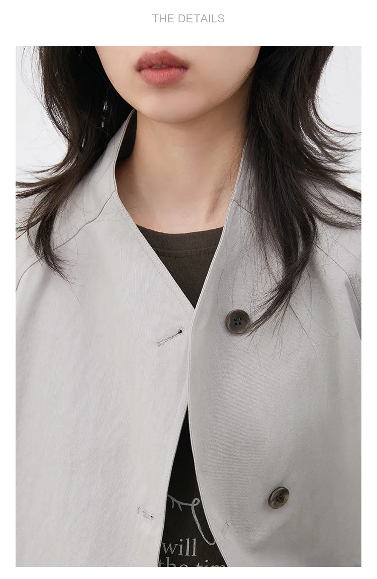 CHIC VEN Fashion Women Mid-length Trench Coat Loose Casual Minimalist Patchwork Plaid Female Windbreaker Belt Spring Summer 2026