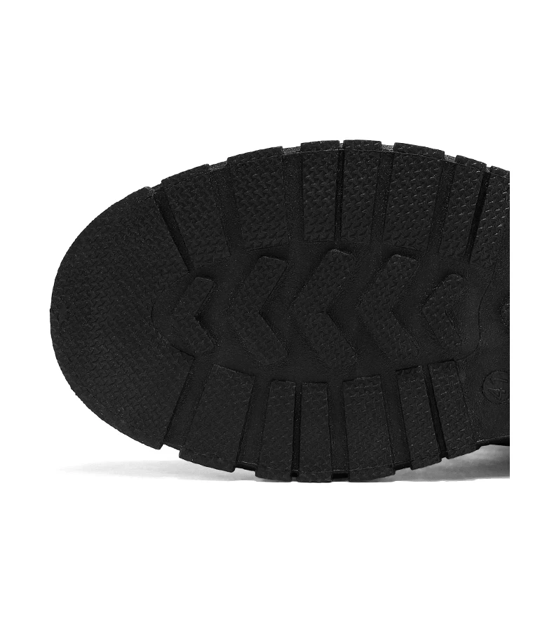 New Warm Thickened Black Men's Motorcycle Boots - Side Zipper, Comfortable, Versatile, Trendy Outdoor Street Hiking Boots