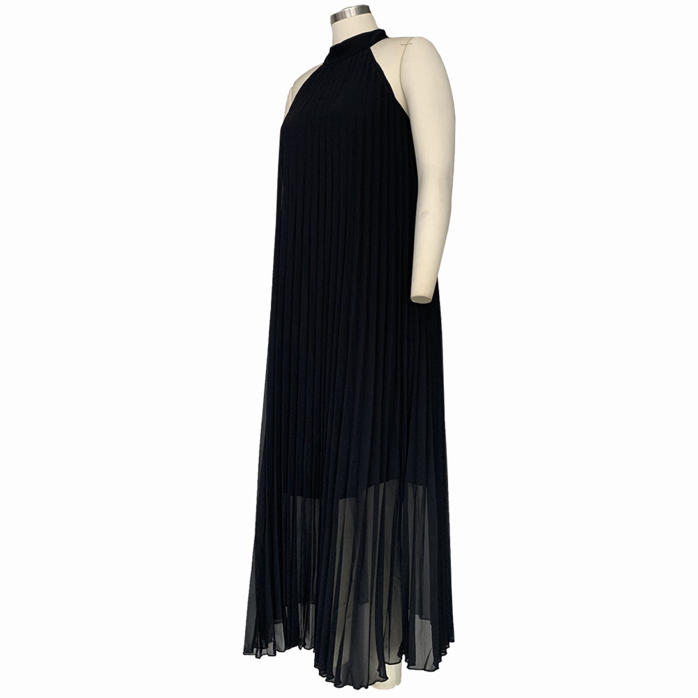 Wmstar Plus Size Women Long Dress leeveless Bandage Halter Hollow Out Splited A-line Maxi Dresses Outfits Wholesale Dropshipping
