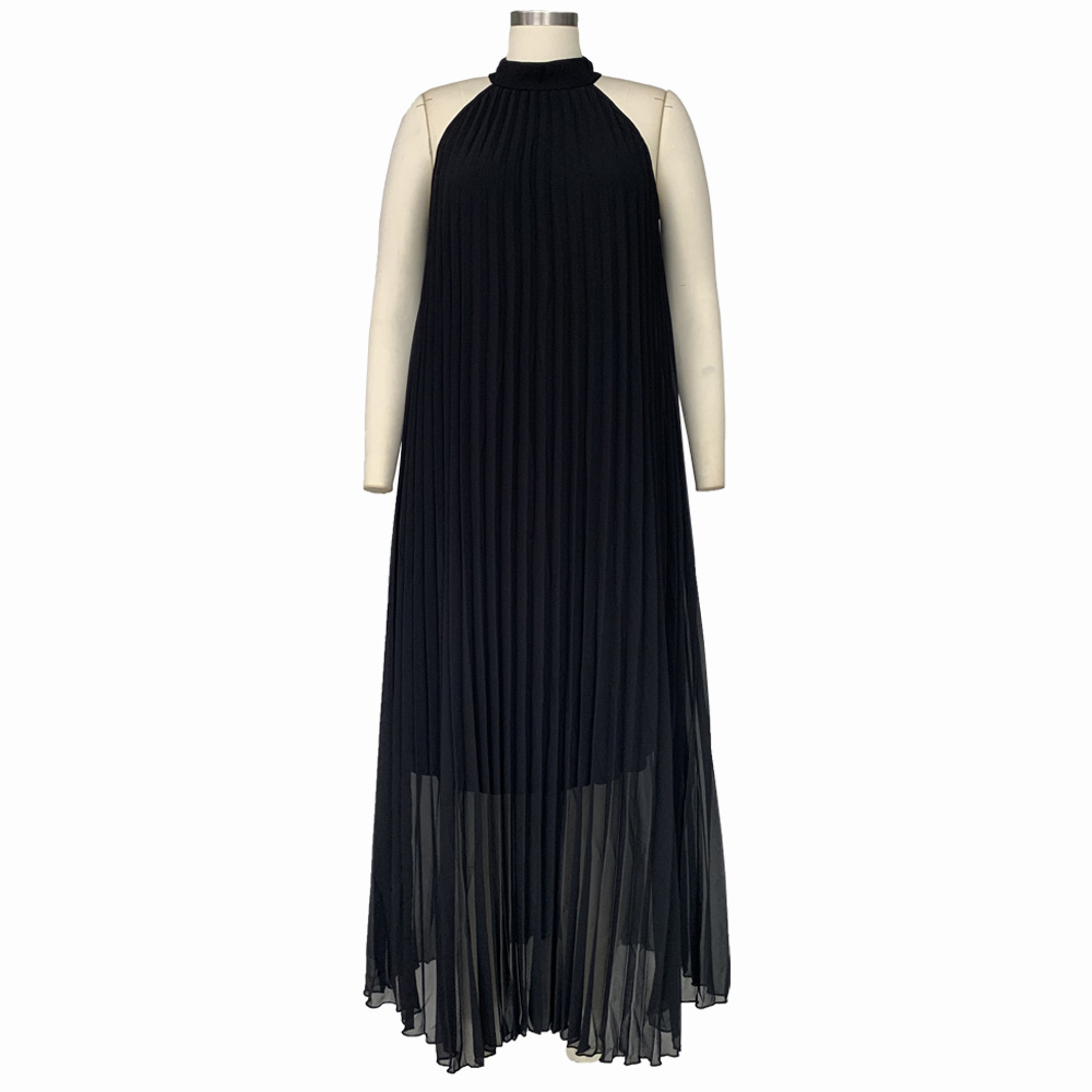 Wmstar Plus Size Women Long Dress leeveless Bandage Halter Hollow Out Splited A-line Maxi Dresses Outfits Wholesale Dropshipping