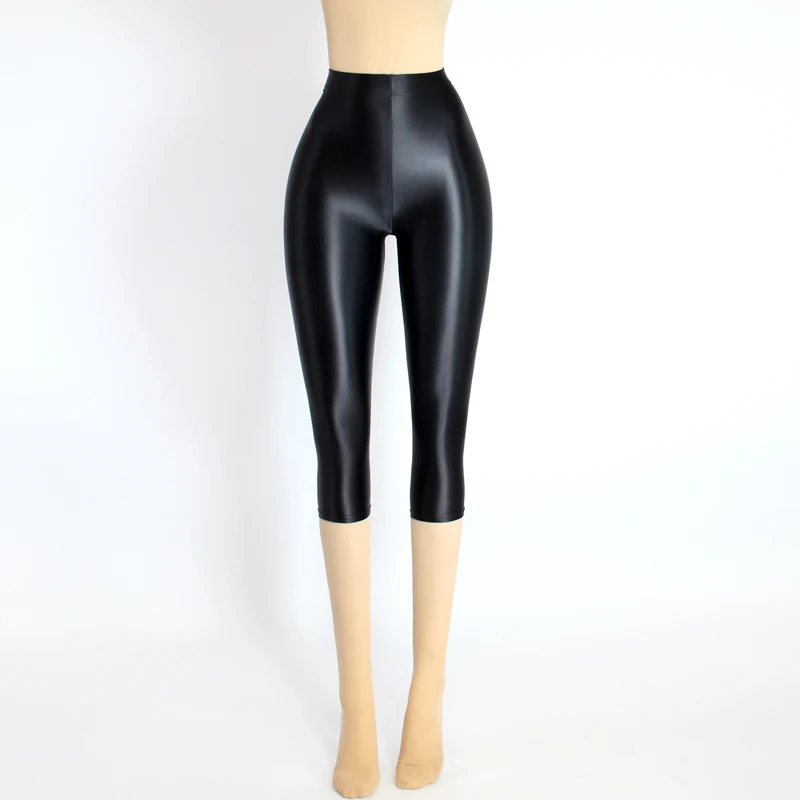Satin Silky Smooth Women Pants Sexy Tight High Waist Gloss Pants Capris Yoga Sports Joggers Sweatpants Women Pants Bottoms