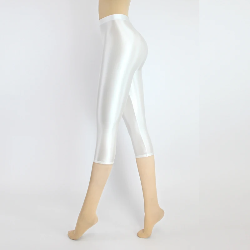 Satin Silky Smooth Women Pants Sexy Tight High Waist Gloss Pants Capris Yoga Sports Joggers Sweatpants Women Pants Bottoms