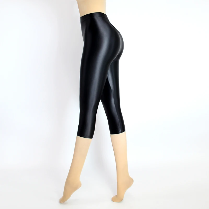 Satin Silky Smooth Women Pants Sexy Tight High Waist Gloss Pants Capris Yoga Sports Joggers Sweatpants Women Pants Bottoms