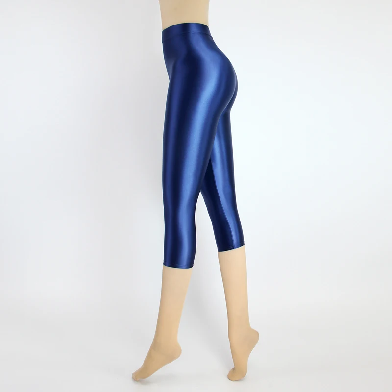 Satin Silky Smooth Women Pants Sexy Tight High Waist Gloss Pants Capris Yoga Sports Joggers Sweatpants Women Pants Bottoms