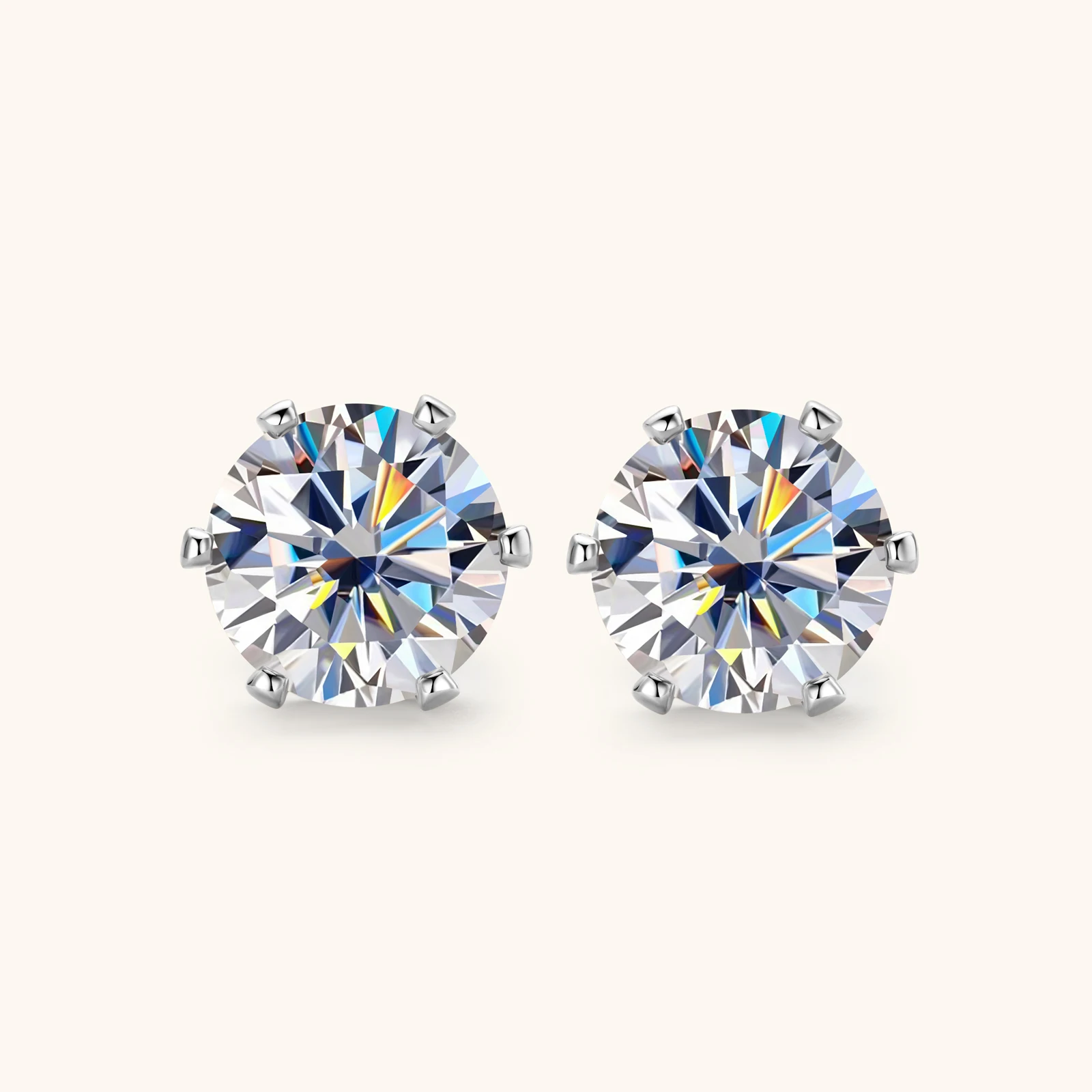 0.1-3ct Moissanite Diamond Stud Earrings for Women Men 925 Silver Original Certified Plated 18k Gold Earring Wedding Jewelry