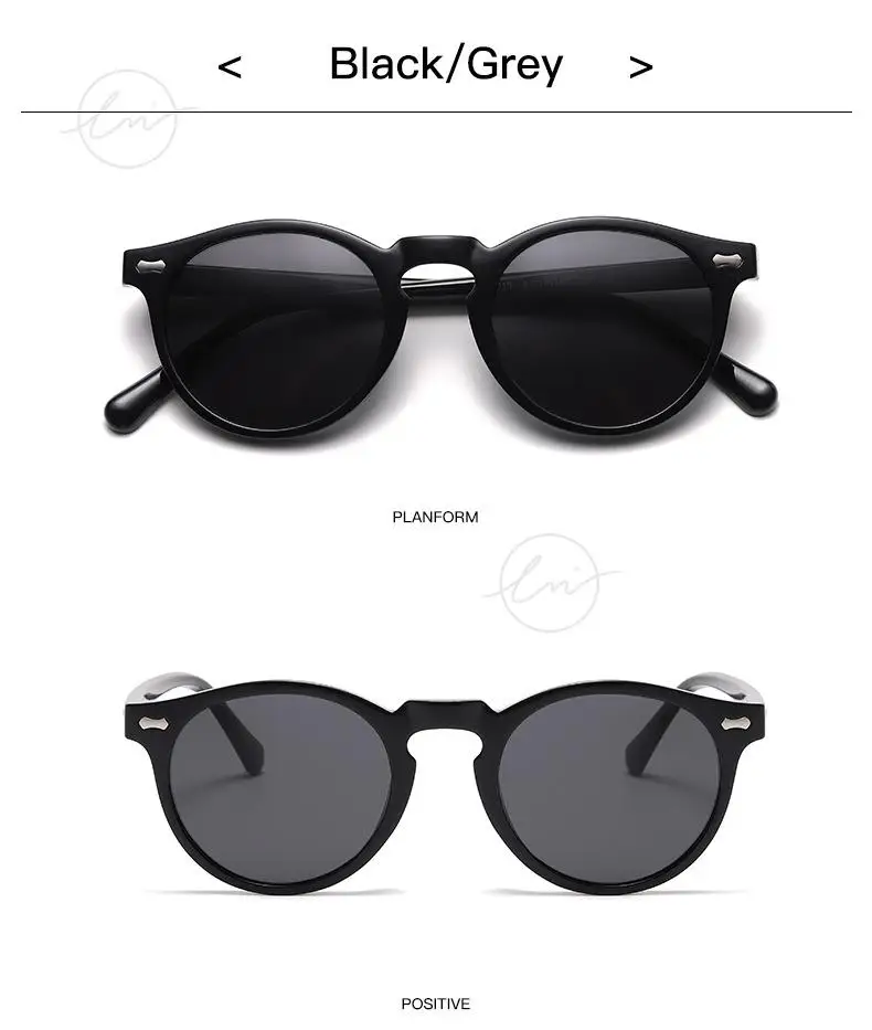 LM Classic Round Polarized Sunglasses Women Men Tea Lens Outdoor Driving Shades Vintage Sun Glasses Unisex UV400 Gafas De Sol