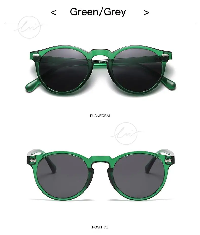 LM Classic Round Polarized Sunglasses Women Men Tea Lens Outdoor Driving Shades Vintage Sun Glasses Unisex UV400 Gafas De Sol