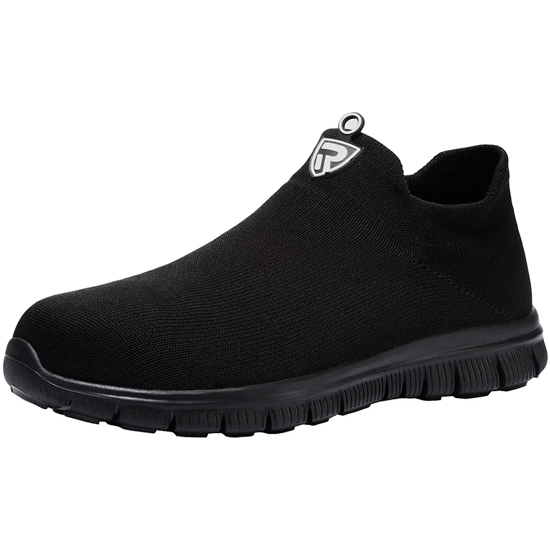 LARNMERN Womens Non-slip Work Safety Shoes for Men Breathable Boots Anti-Slip Slip-On Lightweight Steel Toe Shoe