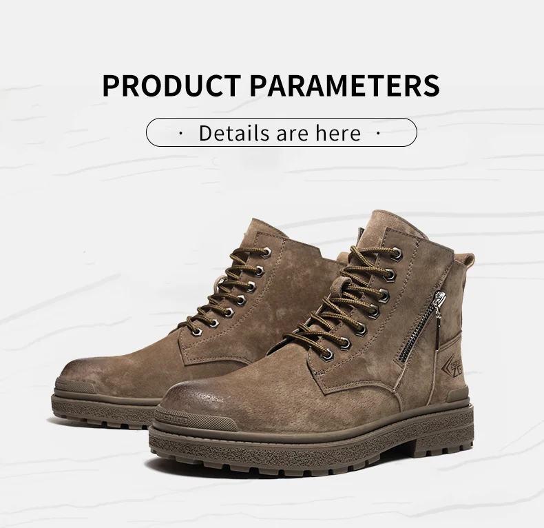 Genuine Leather Work Safety Boots For Men Anti Scald  Wear-resistant Work Shoes Puncture-Proof Safety Shoes Men Winter Boots