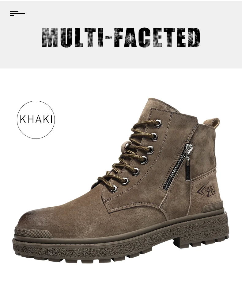 Genuine Leather Work Safety Boots For Men Anti Scald  Wear-resistant Work Shoes Puncture-Proof Safety Shoes Men Winter Boots