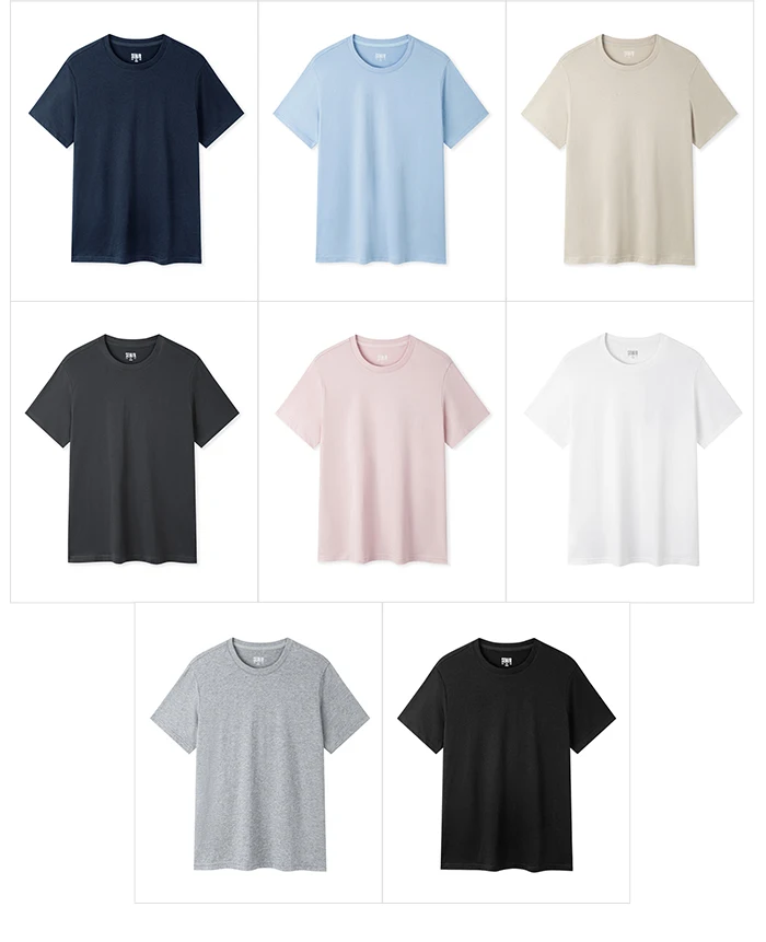 Semir 2026 Short-Sleeved T-Shirt Men Spring New Pure Cotton Bottoming Shirt Simple Commuting Casual Top Solid Color Round Neck