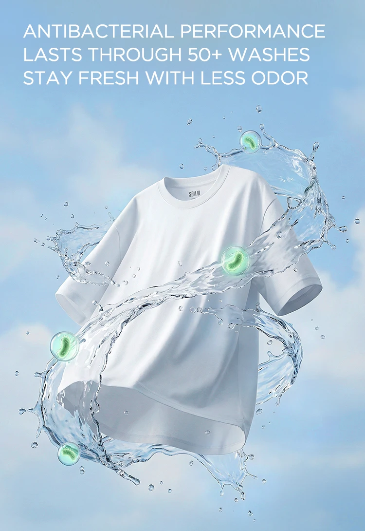 Semir 2026 Short-Sleeved T-Shirt Men Spring New Pure Cotton Bottoming Shirt Simple Commuting Casual Top Solid Color Round Neck