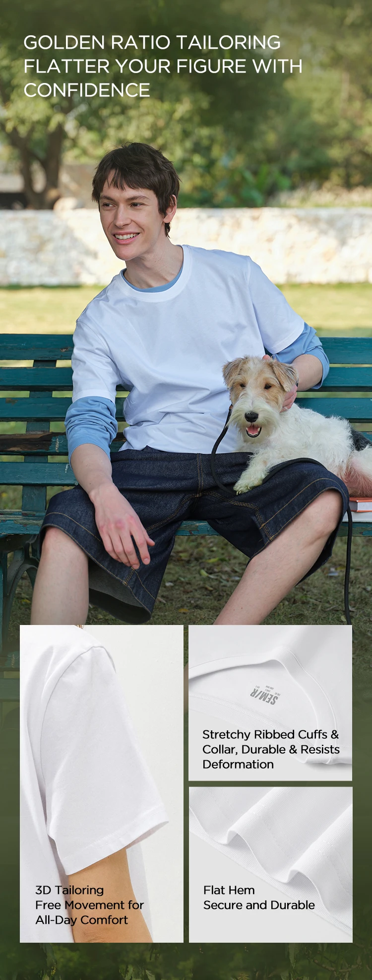 Semir 2026 Short-Sleeved T-Shirt Men Spring New Pure Cotton Bottoming Shirt Simple Commuting Casual Top Solid Color Round Neck