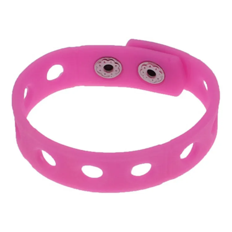 20pcs/lot Mix Style Random Silicone Bracelet Wristband 18cm Fit Shoe Charms Shoe Buckle Wristband Rubber Wrist Strap