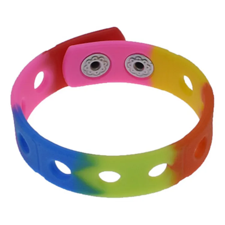 20pcs/lot Mix Style Random Silicone Bracelet Wristband 18cm Fit Shoe Charms Shoe Buckle Wristband Rubber Wrist Strap