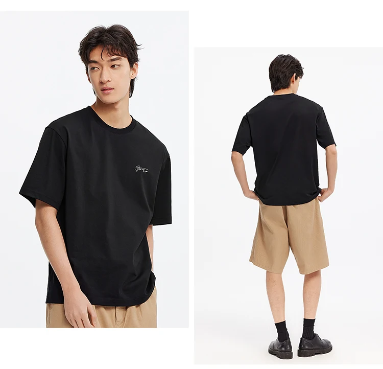 Semir Short Sleeve T-Shirt Men Round Neck Pure Cotton 2025 New Summer Style Top Versatile Fashionable Commuting Breathable