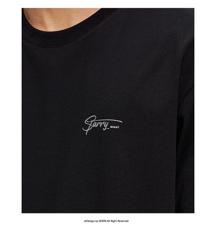 Semir Short Sleeve T-Shirt Men Round Neck Pure Cotton 2025 New Summer Style Top Versatile Fashionable Commuting Breathable