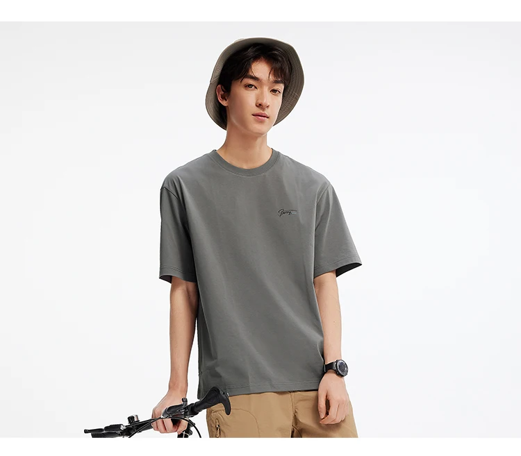 Semir Short Sleeve T-Shirt Men Round Neck Pure Cotton 2025 New Summer Style Top Versatile Fashionable Commuting Breathable