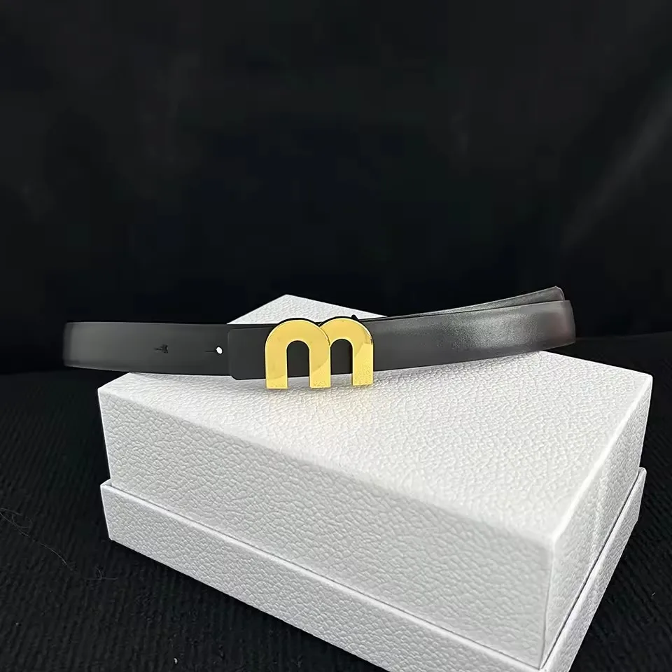 2025 New Thin 2.5cm Belts for Women Girls Fashion Waist Belt Cowhide Leather MetalBuckle Belt Leisure Dress Jeans Waistband