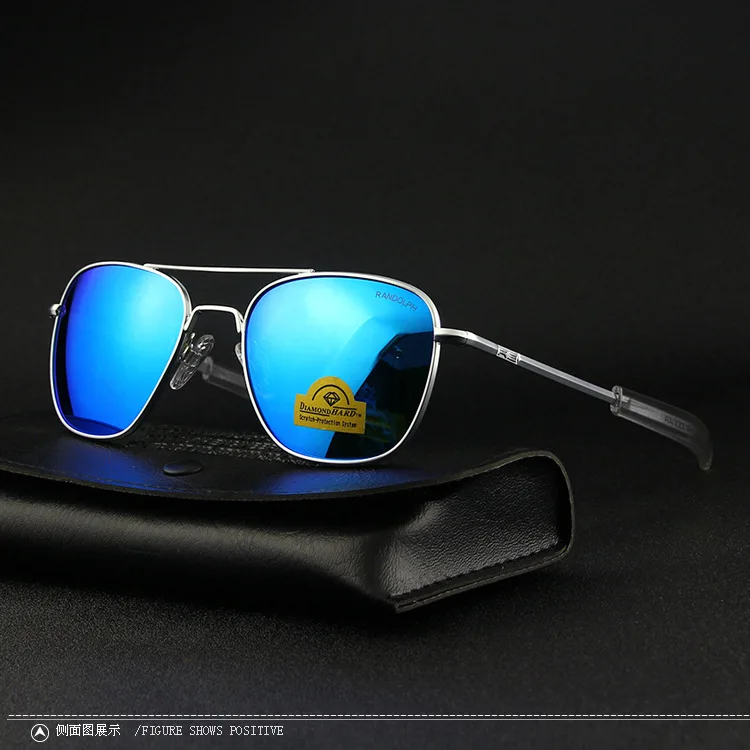 RE Sunglasses Man American Army Military Aviation Pilot Sun Glasses Glass Lens Woman Luxury Brand Vintage Metal Titanium Frame