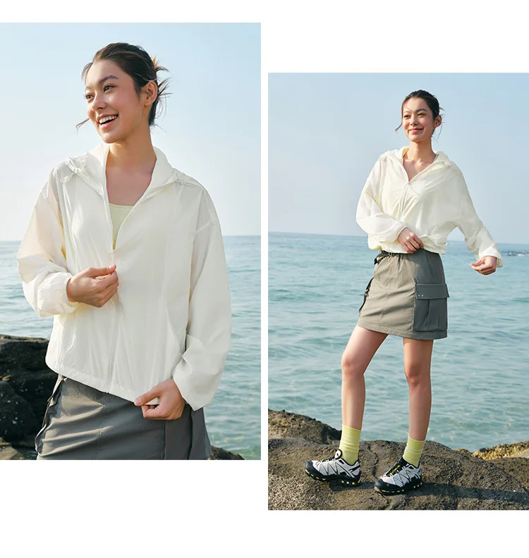 Semir Jacket Women Loose Slimming Summer 2025 New Cool Feeling Hooded Sun Protection Coat for Casual Style