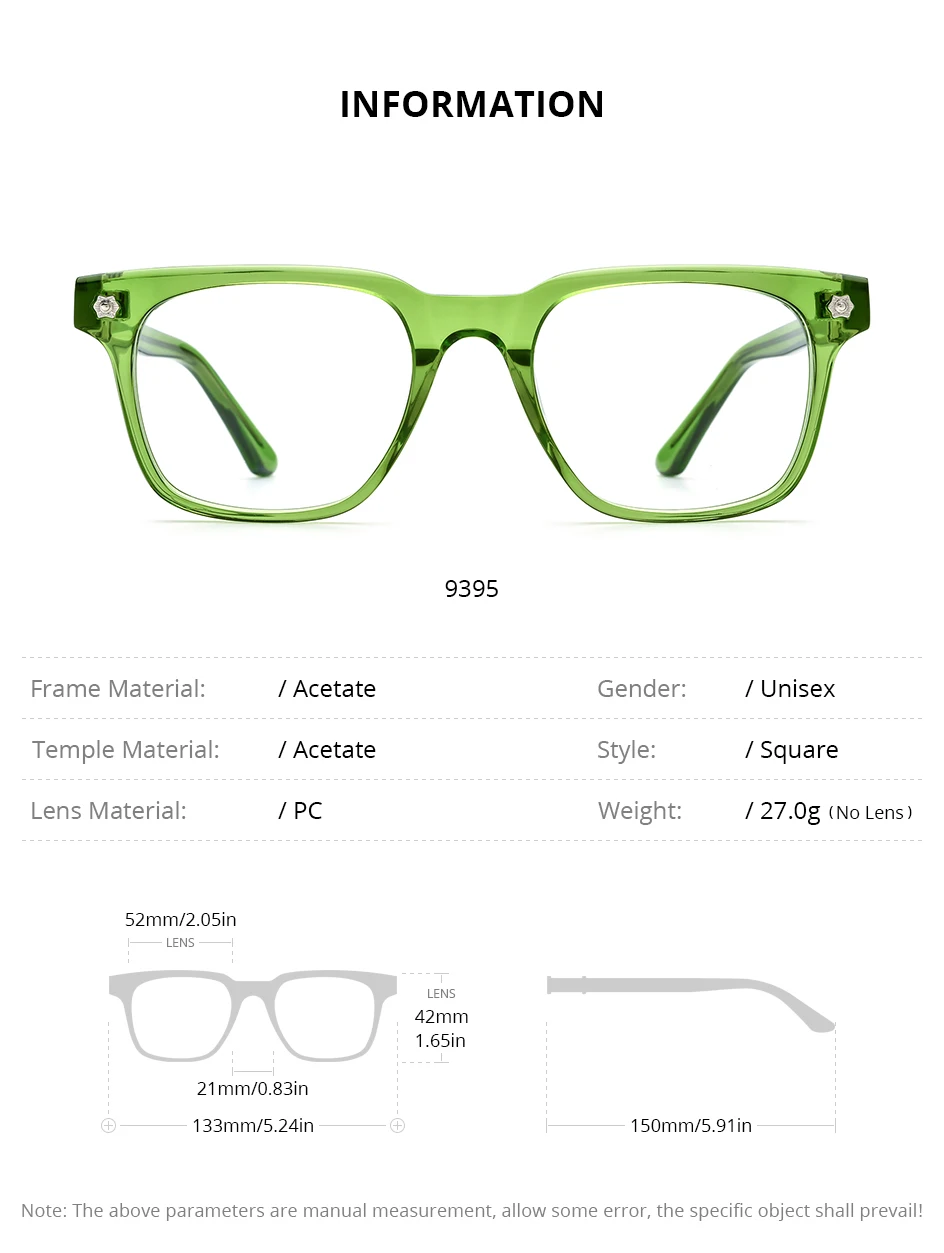 FONEX HEPIDEM Acetate Eyeglasses Frame Men Retro Chrome Glasses Women Brand Designer Square Japanese Handmade Spectacles CH 9395