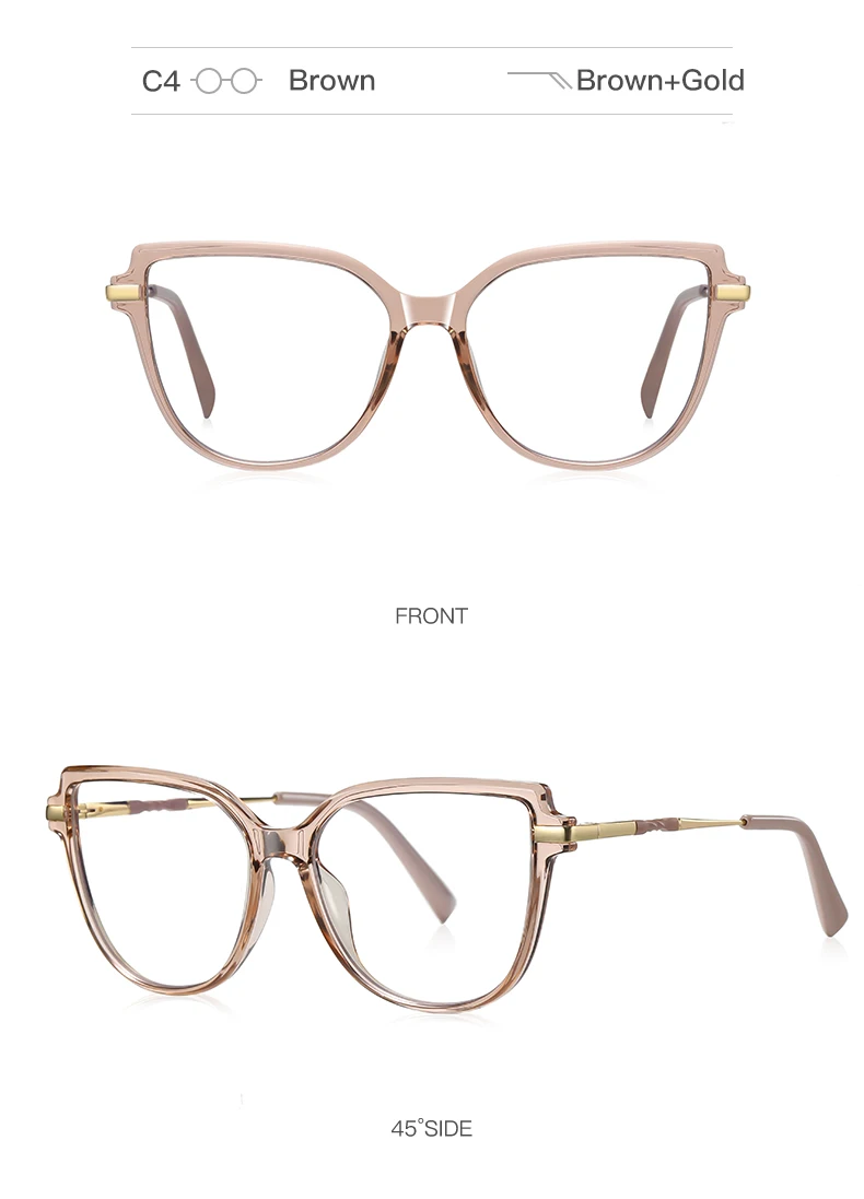 VICKY Stylish Large Frame Simple Geometric Design Anti-blue Light Reading Glasses Customized Prescription Available PFD2210