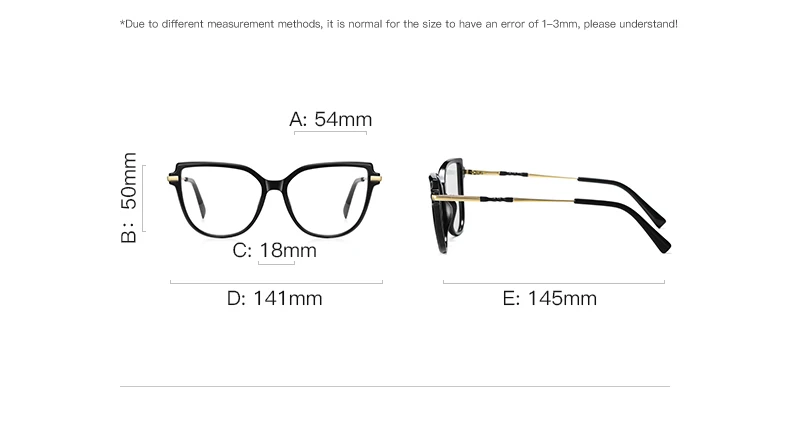 VICKY Stylish Large Frame Simple Geometric Design Anti-blue Light Reading Glasses Customized Prescription Available PFD2210