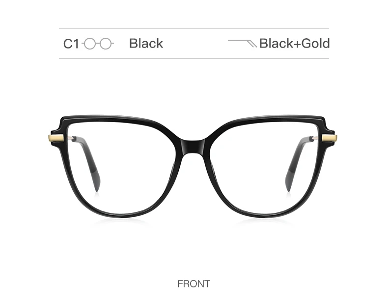 VICKY Stylish Large Frame Simple Geometric Design Anti-blue Light Reading Glasses Customized Prescription Available PFD2210