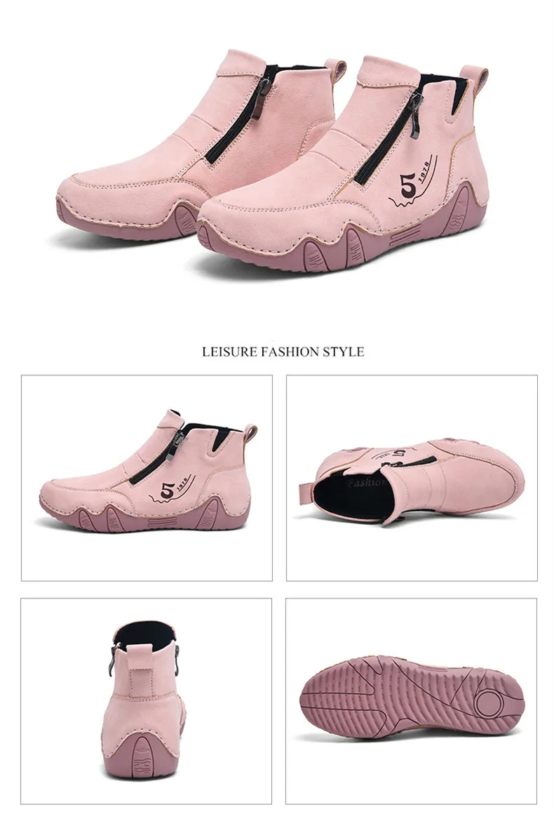 New Spring Women Ankle Boots Outdoor Casual Walking Boots Fashion Comfortable Women's Shoes High Top Autumn Women's Sneakers