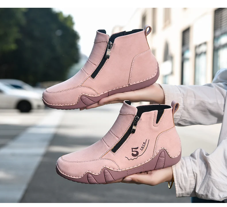 New Spring Women Ankle Boots Outdoor Casual Walking Boots Fashion Comfortable Women's Shoes High Top Autumn Women's Sneakers