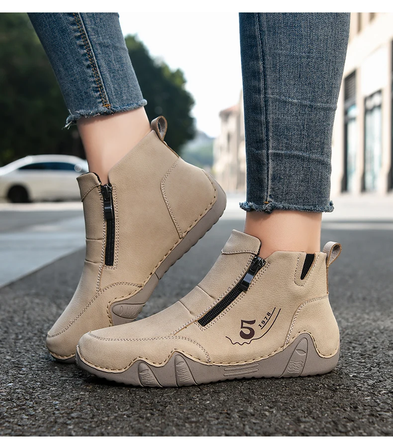 New Spring Women Ankle Boots Outdoor Casual Walking Boots Fashion Comfortable Women's Shoes High Top Autumn Women's Sneakers