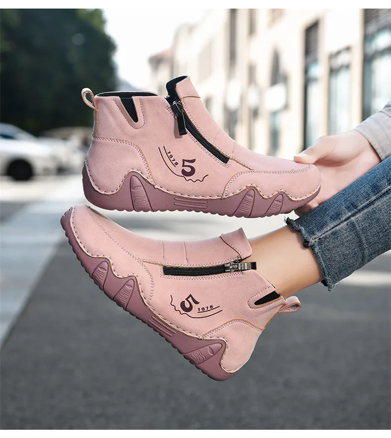 New Spring Women Ankle Boots Outdoor Casual Walking Boots Fashion Comfortable Women's Shoes High Top Autumn Women's Sneakers