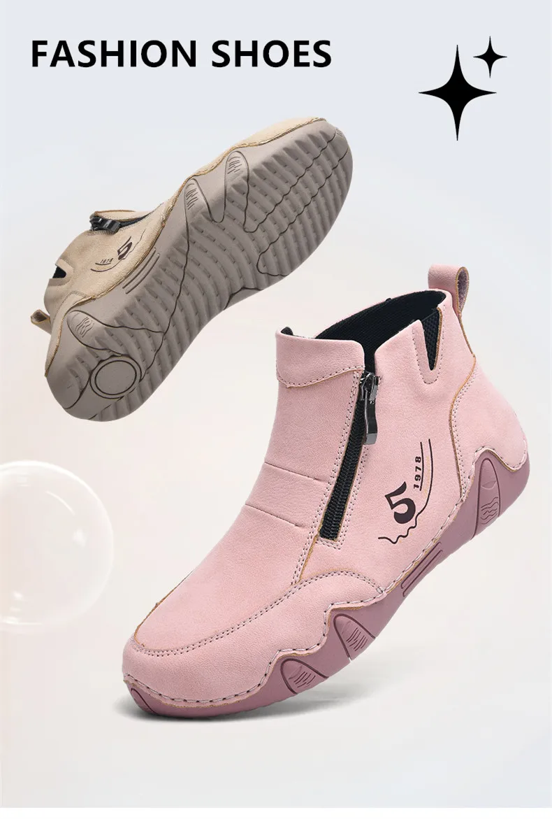 New Spring Women Ankle Boots Outdoor Casual Walking Boots Fashion Comfortable Women's Shoes High Top Autumn Women's Sneakers