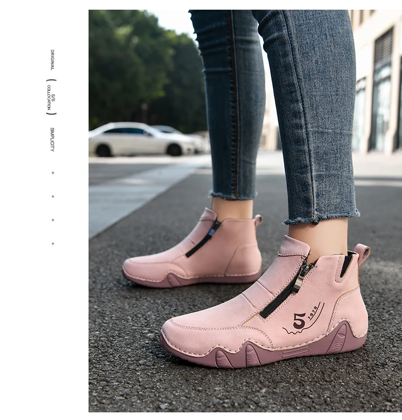 New Spring Women Ankle Boots Outdoor Casual Walking Boots Fashion Comfortable Women's Shoes High Top Autumn Women's Sneakers