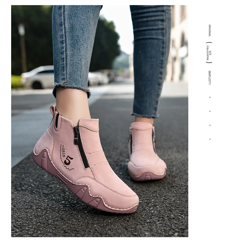 New Spring Women Ankle Boots Outdoor Casual Walking Boots Fashion Comfortable Women's Shoes High Top Autumn Women's Sneakers
