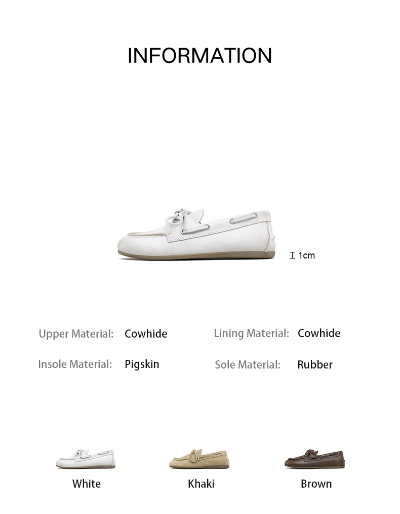 Smile Circle Boat Shoes Women Genuine Leather Loafers Moccasins Lace-up Flat Shoes