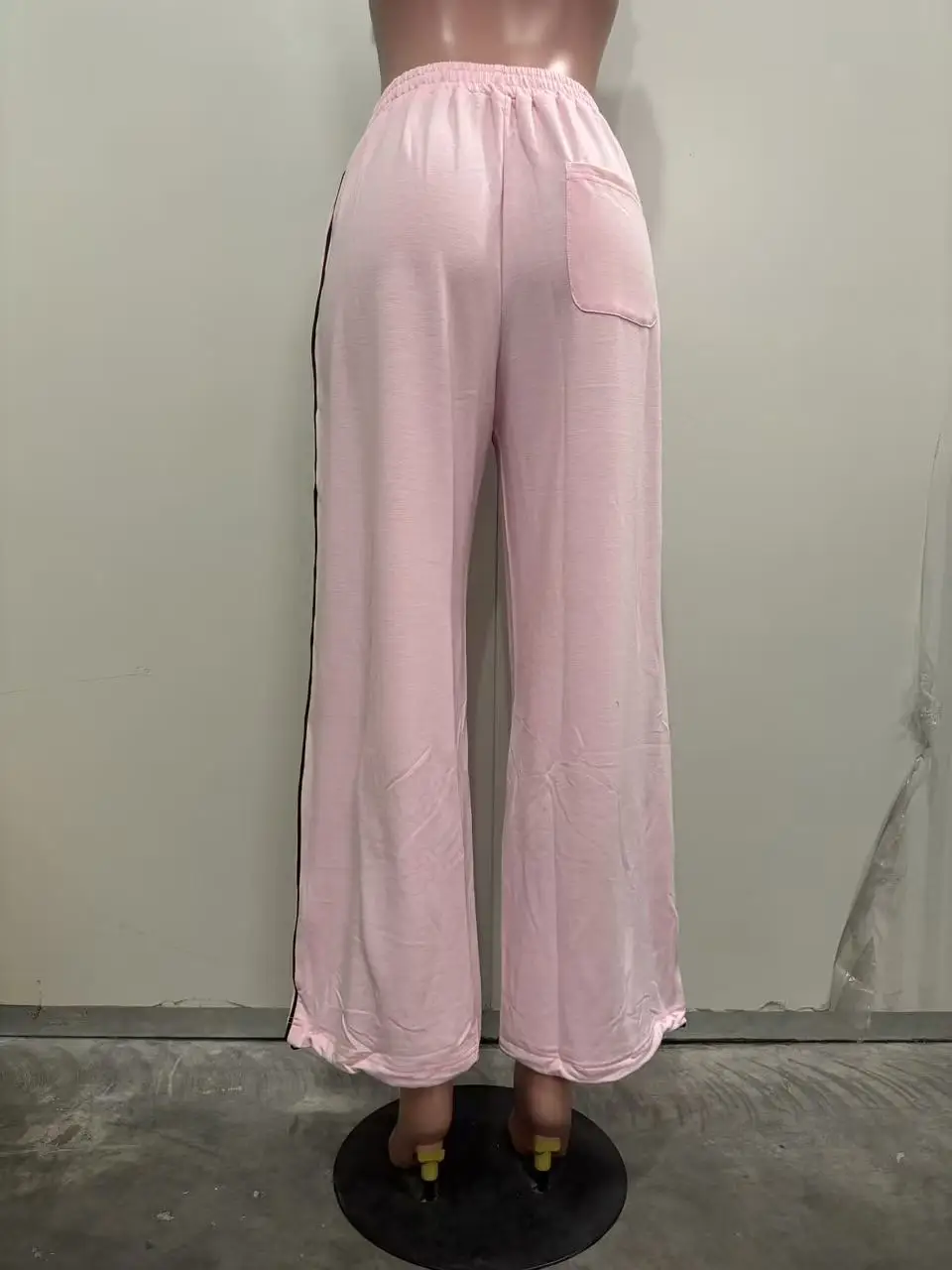M6067 Embroidered Loose Fashionable Casual Commute Style Straight Leg Pants Sporty Trendy All-Match Long Trousers