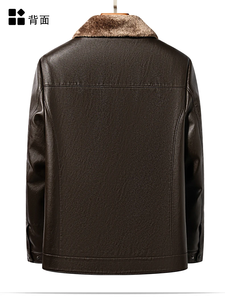 YN-2367 Autumn And Winter Fur Integrated Men's Natural Leather Jacket, Fashionable Slim Fit Top, High-end Men's Warm Artifact