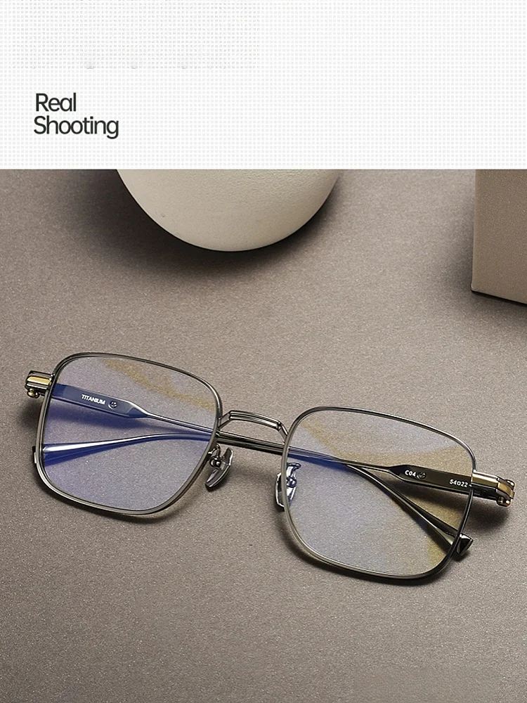 F·DRACON Ultra-light Business Men's Glasses Frame Square Pure Titanium Big Face Full Frame Optical Prescription Frame 80984