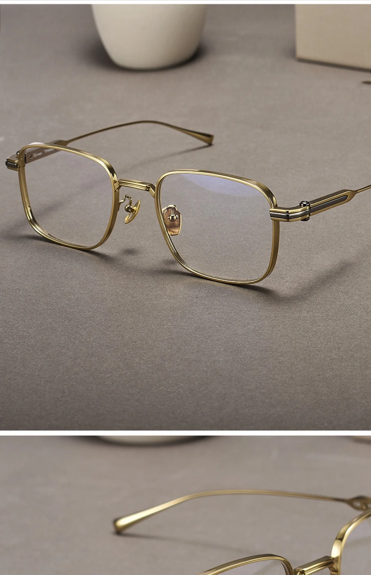 F·DRACON Ultra-light Business Men's Glasses Frame Square Pure Titanium Big Face Full Frame Optical Prescription Frame 80984