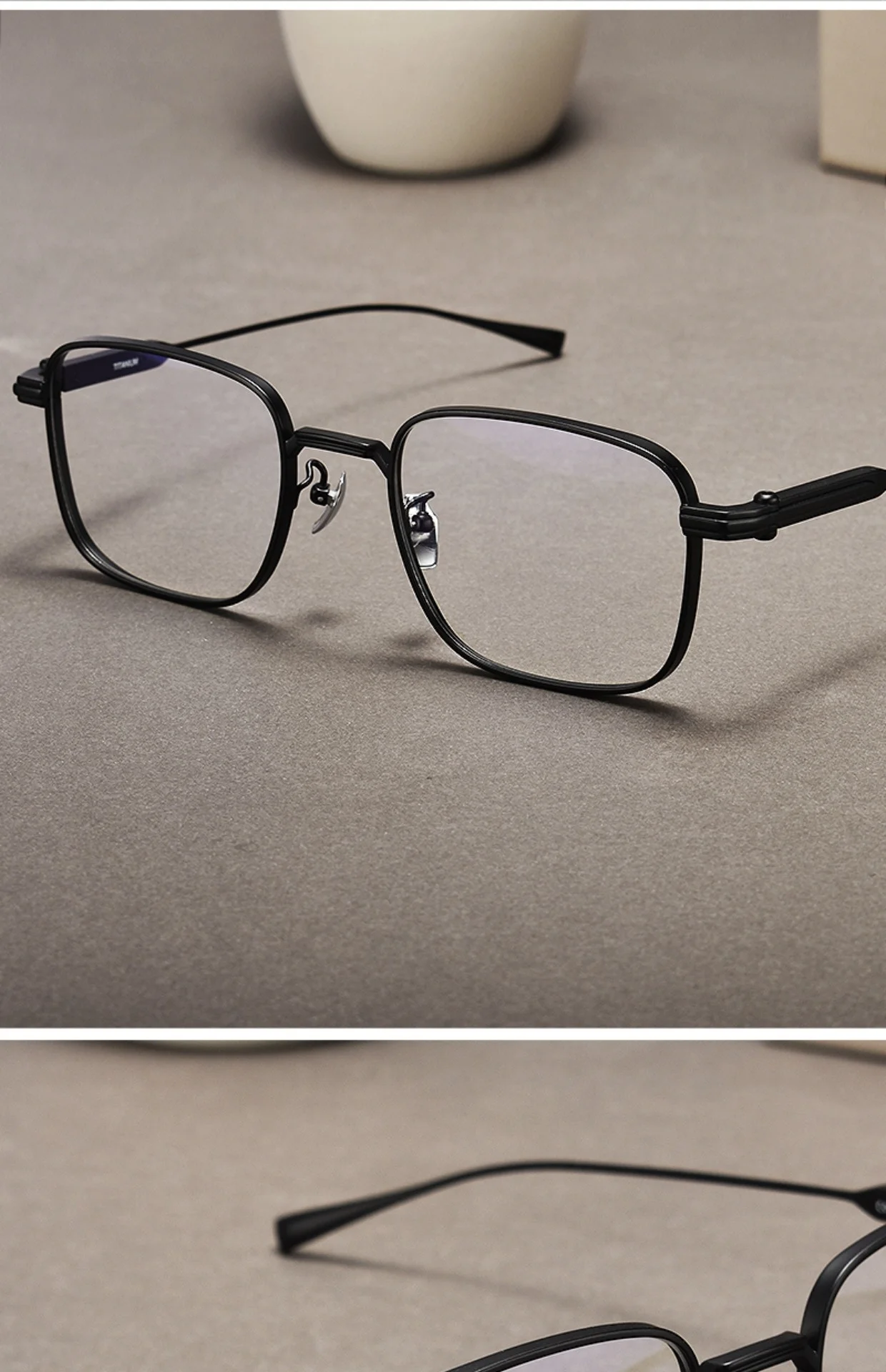 F·DRACON Ultra-light Business Men's Glasses Frame Square Pure Titanium Big Face Full Frame Optical Prescription Frame 80984