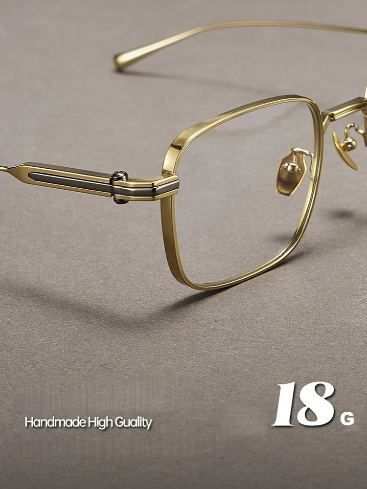 F·DRACON Ultra-light Business Men's Glasses Frame Square Pure Titanium Big Face Full Frame Optical Prescription Frame 80984