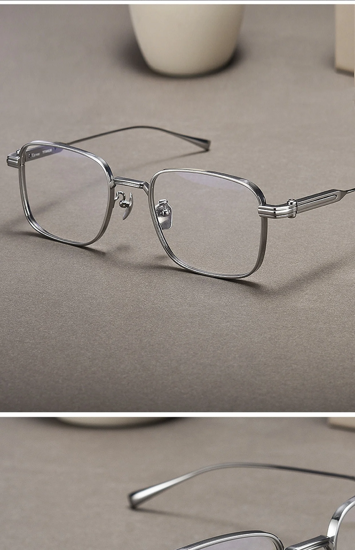 F·DRACON Ultra-light Business Men's Glasses Frame Square Pure Titanium Big Face Full Frame Optical Prescription Frame 80984