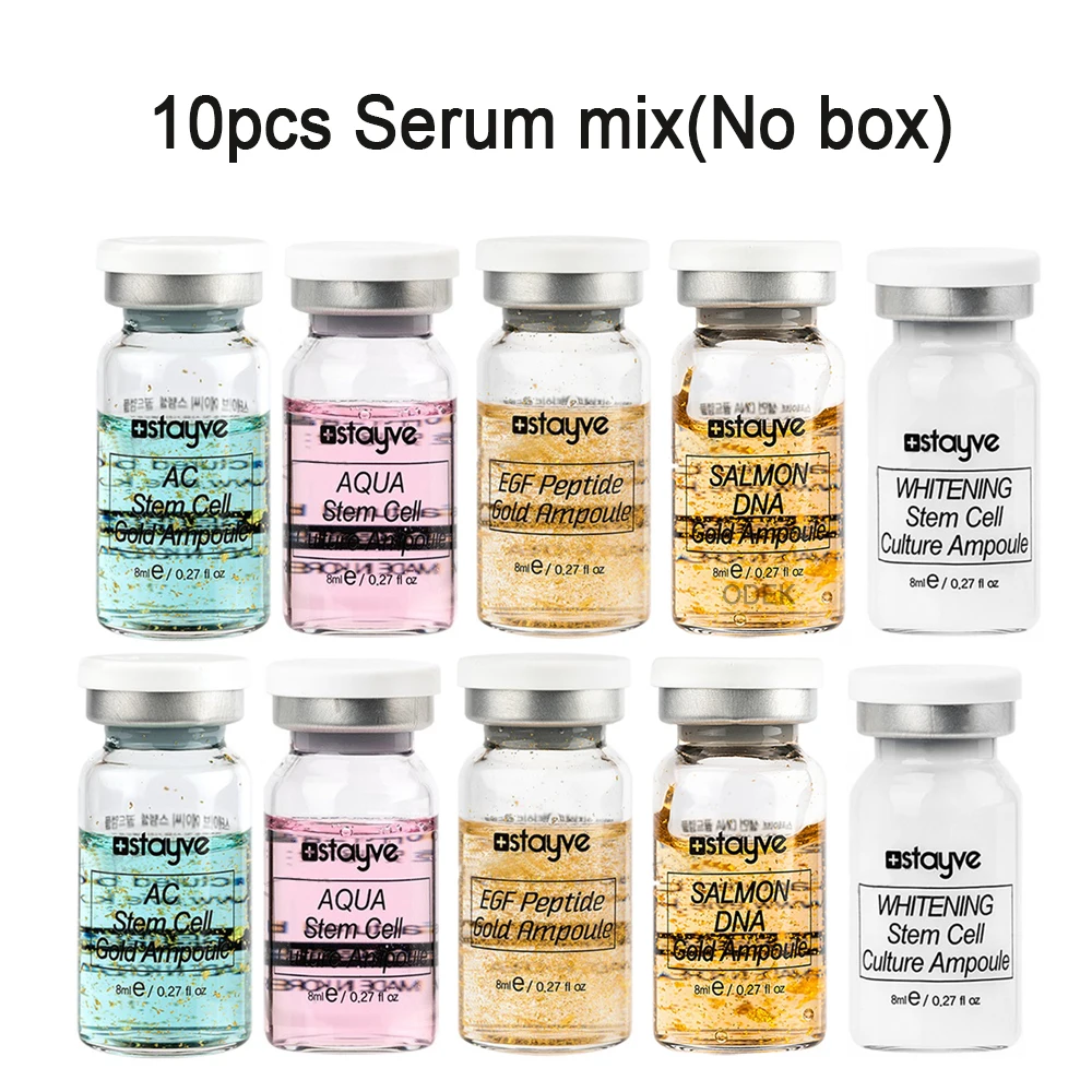 Stayve 8ml BB Cream Glow Booster Serum Starter Kit Natural Salmon DNA Whitening Moisturizing Foundation Care Skin