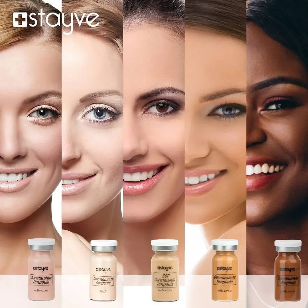 Stayve 8ml BB Cream Glow Booster Serum Starter Kit Natural Salmon DNA Whitening Moisturizing Foundation Care Skin