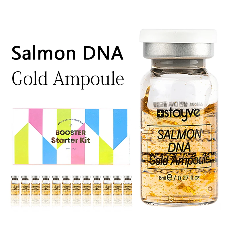 Stayve 8ml BB Cream Glow Booster Serum Starter Kit Natural Salmon DNA Whitening Moisturizing Foundation Care Skin